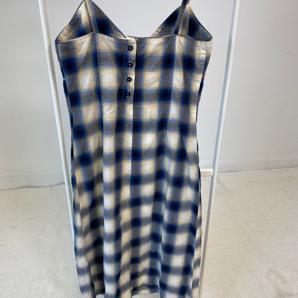Vintage 90s Anthropologie S Plaid Slip Dress - Picture 3 of 13